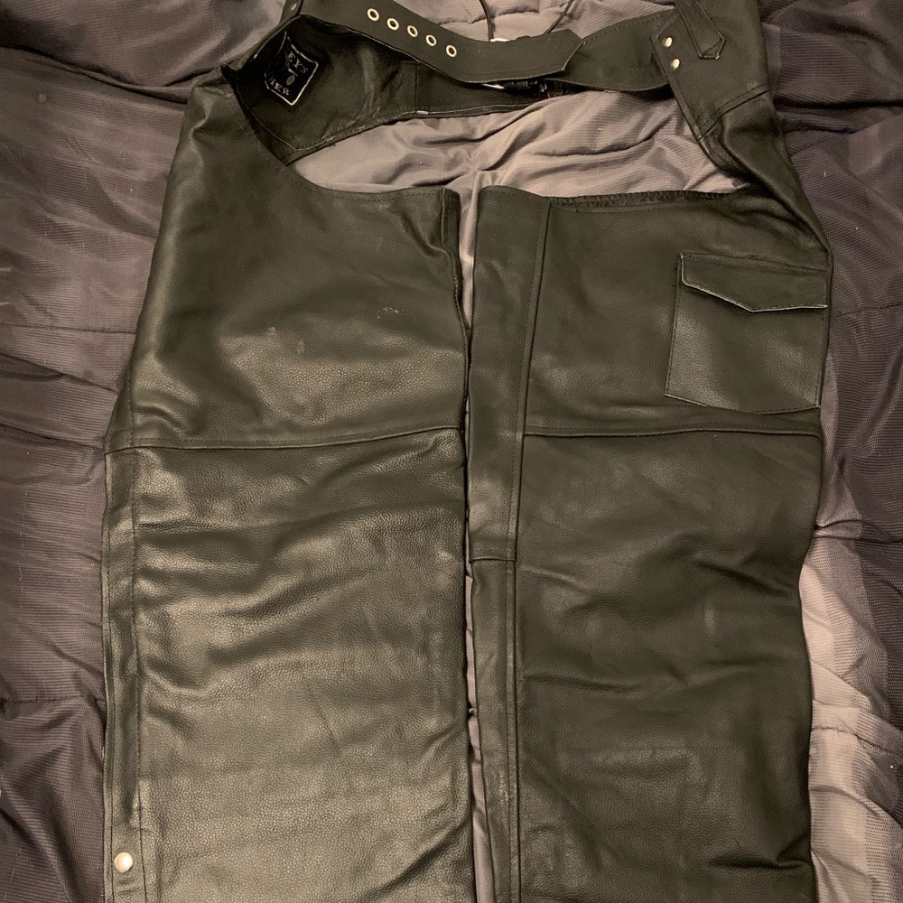 All leather riding chaps